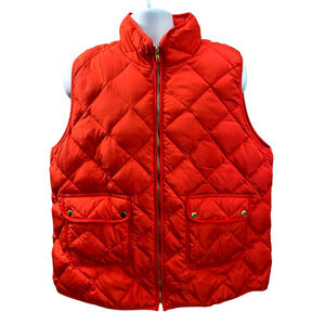 Woolrich Vest XXL 2XL Red Puffer Full Zip Pockets Insulated VTG Mens Gold Zipper